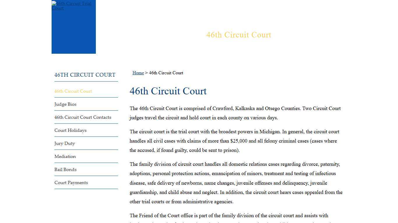 46th Circuit Court Michigan